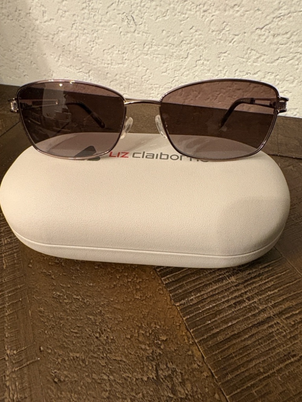 Liz Claiborne Tinted Lens Metal Frame Sunglasses